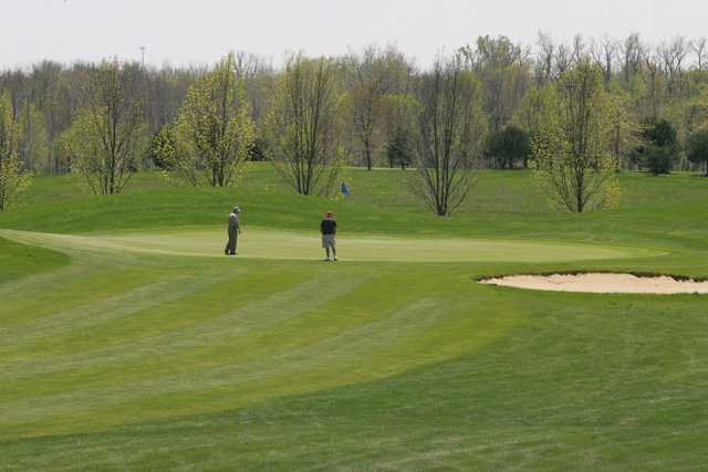 A view of green #8 at Deerfield Golf Course