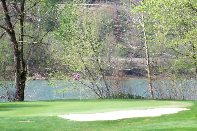 A view of a hole at Fairway's Riverside Golf Course