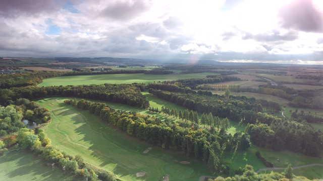 Aerial view of #15, #14 & #13 at Musselburgh Golf Club