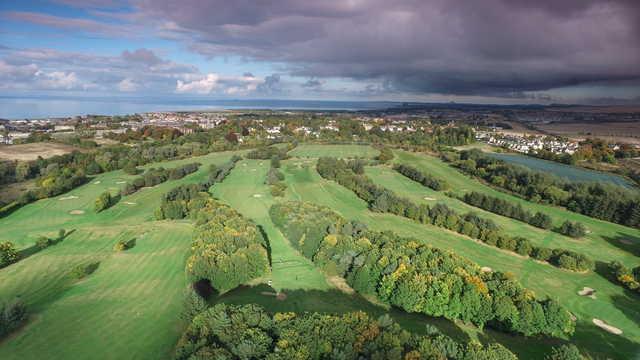 Aerial view from Musselburgh Golf Club