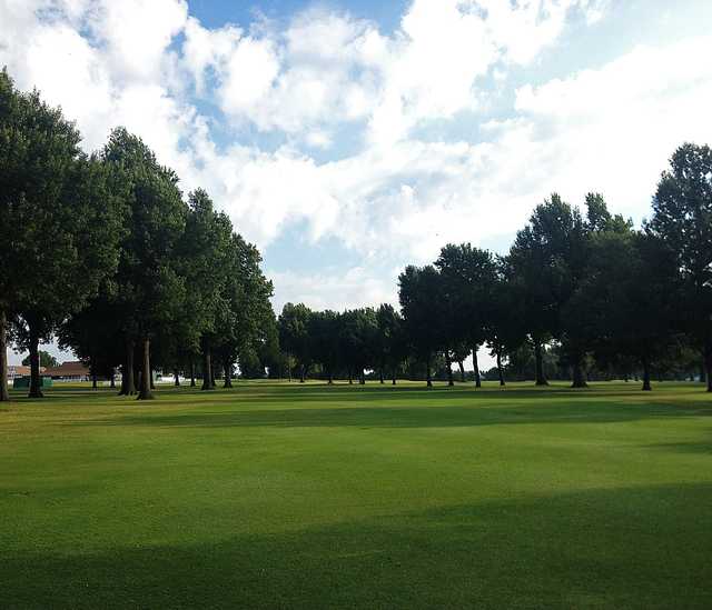 A view of a fairway at Muskogee Country Club