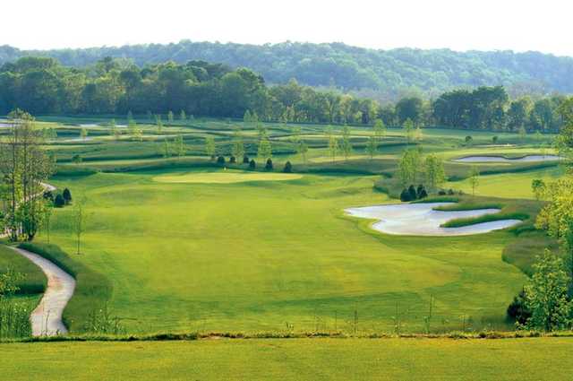 A view of a fairway at Elks Run Golf Club