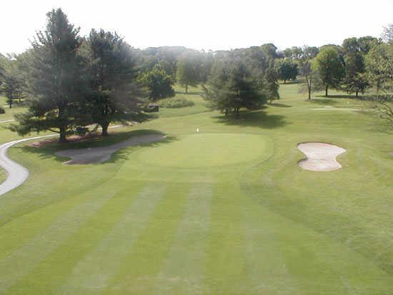 A view of the 16th rgeen at Range End Country Club