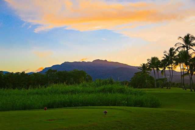 A view from a tee at The Wyndham Rio Mar Beach Resort