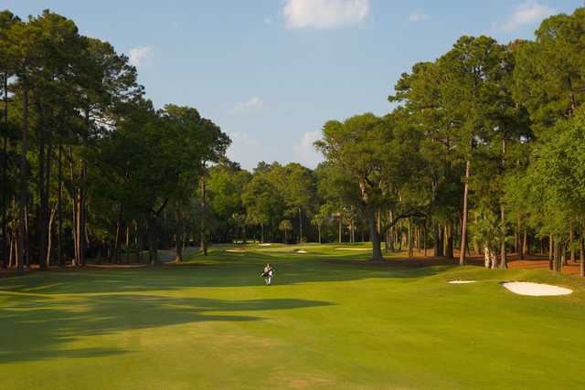 A view of a fairway at Long Cove Club