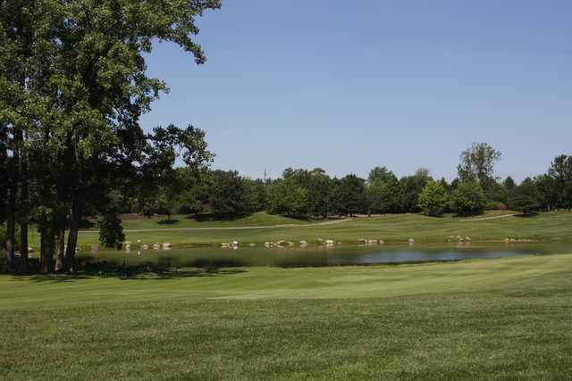 A view of the 10th tee at Ruffled Feathers Golf Club