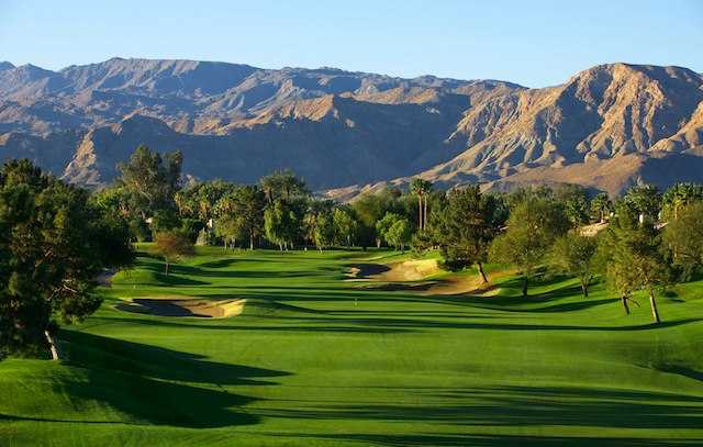 A view of fairway #10 at Pete Dye Resort Course from Westin Rancho Mirage Golf Resort & Spa