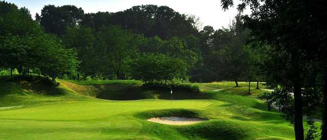 A view of the 7th hole at P.B. Dye Golf Club