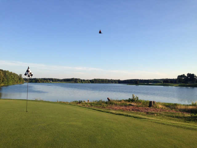 A view of hole #13 at Virginia Oaks Golf Club