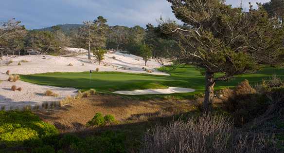 A view of hole #9 from Dunes at Monterey Peninsula Country Club