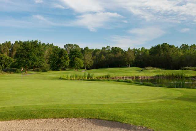 View of the 16th hole at Teal Bend Golf Club