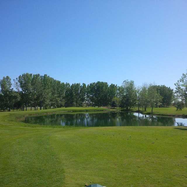 View of the 13th hole at Nanton Golf Club