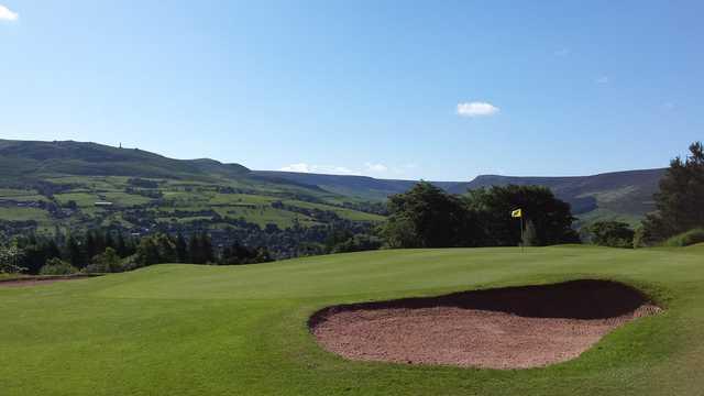 A view of a green at Saddleworth Golf Club.