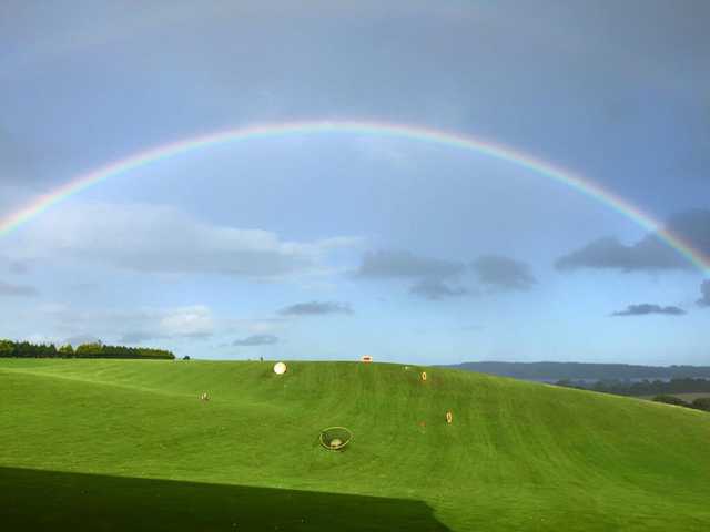 A rainbow over Exminster Golf Centre