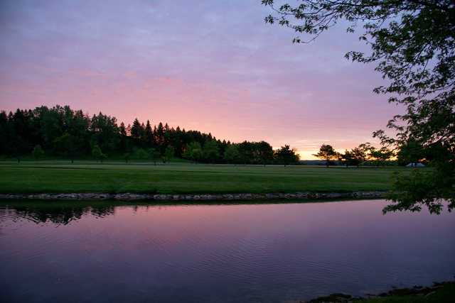 Sunrise over the 9th hole at Afton Alps Golf Course