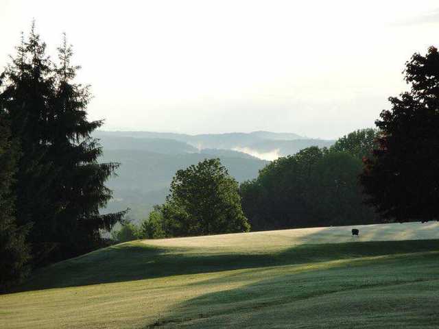 A view of a tee at Tyoga Golf Course