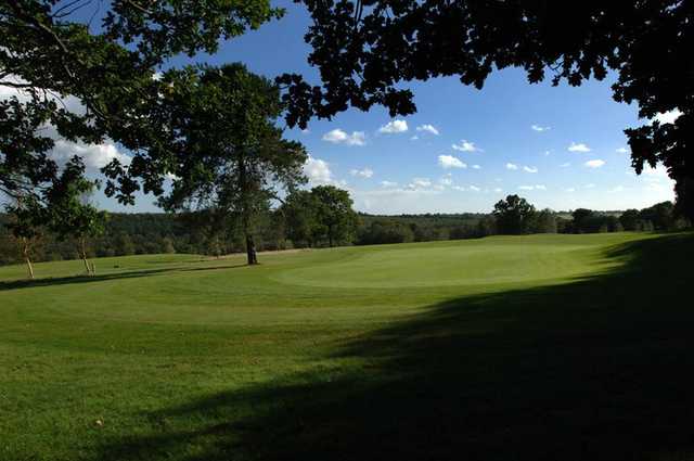 Looking back from a green from the Kingfisher Course at Mannings Heath Golf Club