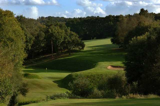 View of a green from the Waterfall Course at Mannings Heath Golf Club