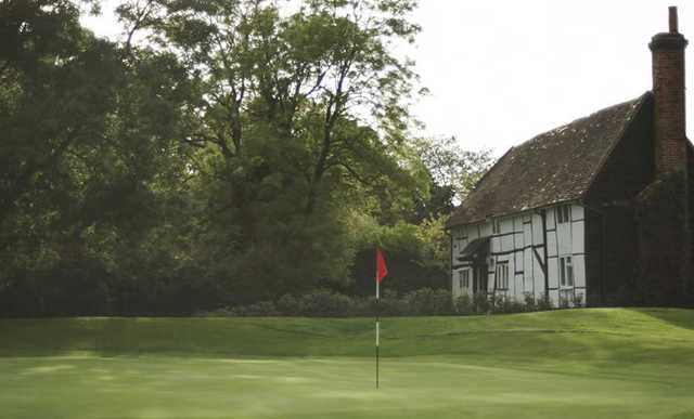 A view of a hole at Sonning Golf Club