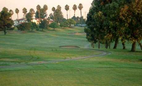 A view with bunkers in background at Recreation Park American Golf Club  