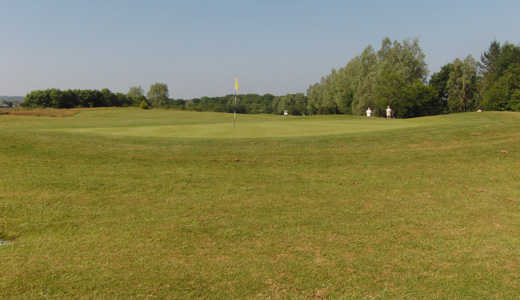 A view of the 16th hole at The Abbey Course from Glyn Abbey Golf Club