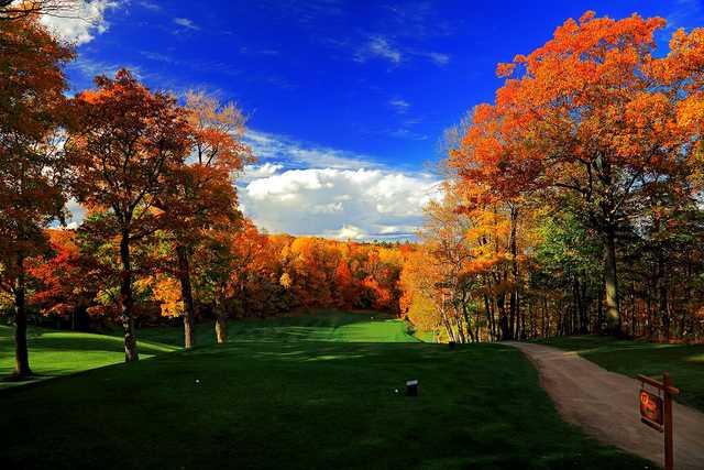 A view from tee #17 at Peninsula State Park Golf Course