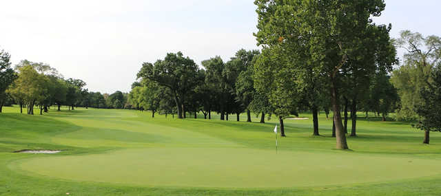 A view of a hole at Beverly Country Club.