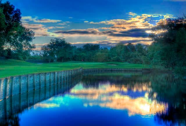 A view over the water from Fox Run Golf Links