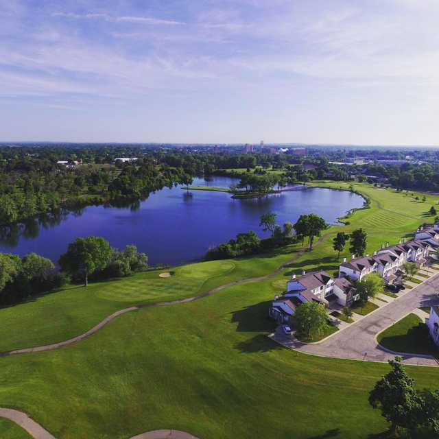 The Links at Crystal Lake: Aerial view from #12