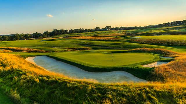 View of the par-4 5th hole from the Oakmont Country Club