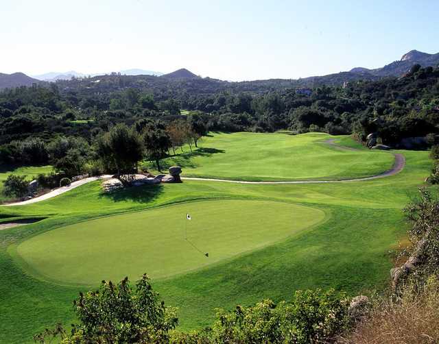 A view of green #12 at Mt. Woodson Golf Club.