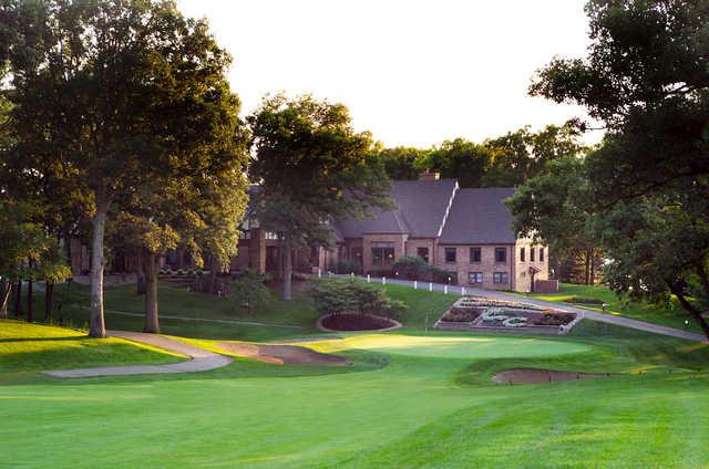 A view of the clubhouse from the 9th fairway at Country Club of Decatur