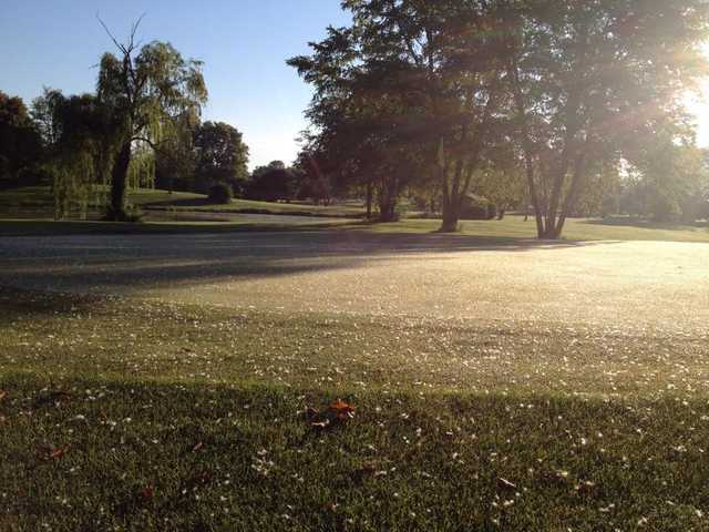 A view of green #4 at Woodlawn Country Club