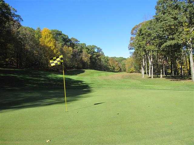 A view of hole #16 at Ridgefield Golf Course