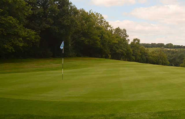 A view of hole #4 at Puttenham Golf Club