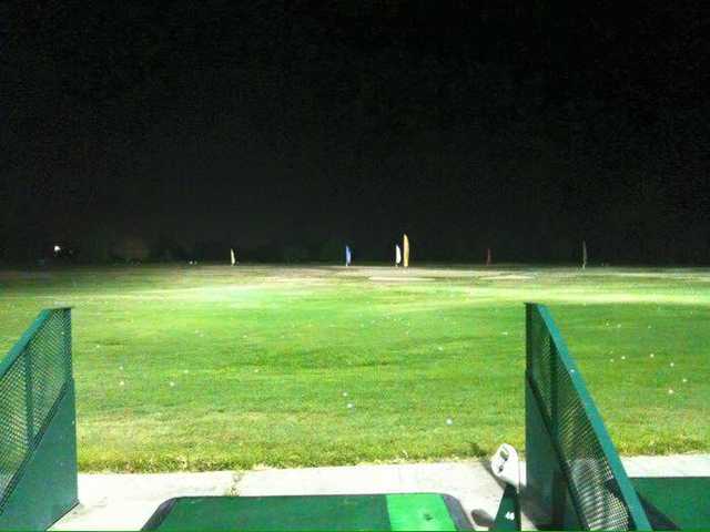 A view from the driving range tees at Heritage Oaks Golf Club