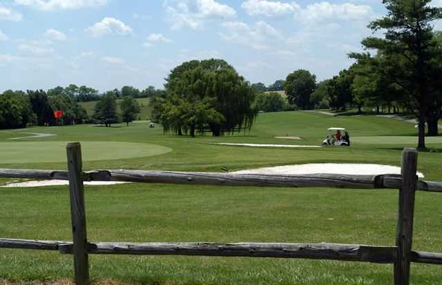 A view over the fence at Lincoln Homestead State Park