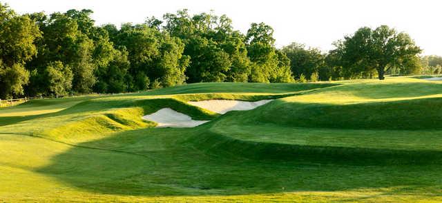 A sunny view with bunkers at Morgan Creek Golf and Country Club