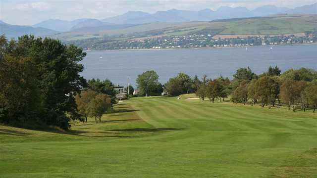 View of a fairway and green at Gourock Golf Club