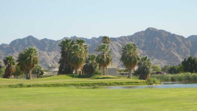 A view of a hole at Mesa Del Sol Golf Course