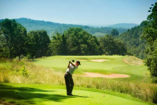A view from a tee at The Arnold Palmer Signature Course from Stonewall Resort