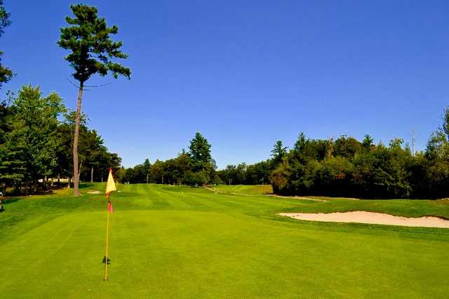 A view of hole #12 at Breakfast Hill Golf Club