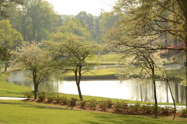 A spring day view from Greenville Country Club