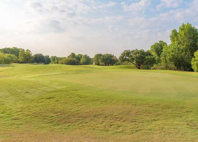 View of a green at Hawks Creek Golf Club.