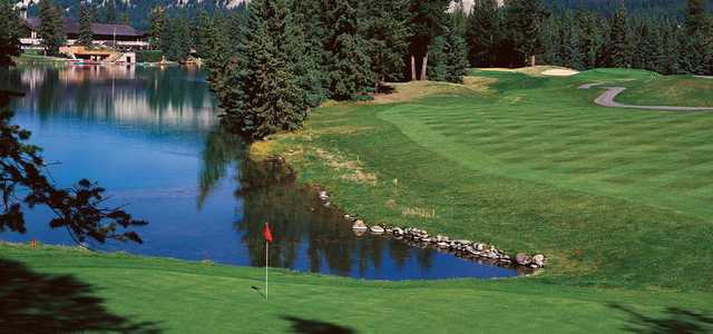 A view of hole #16 at Jasper Park Lodge Golf Course