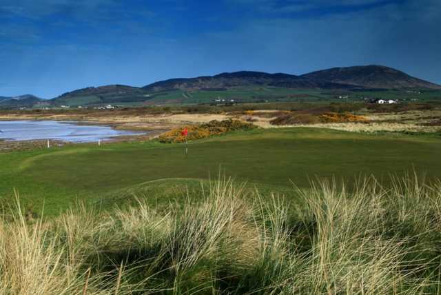 A view of the signature hole #12 at Southerness Golf Club