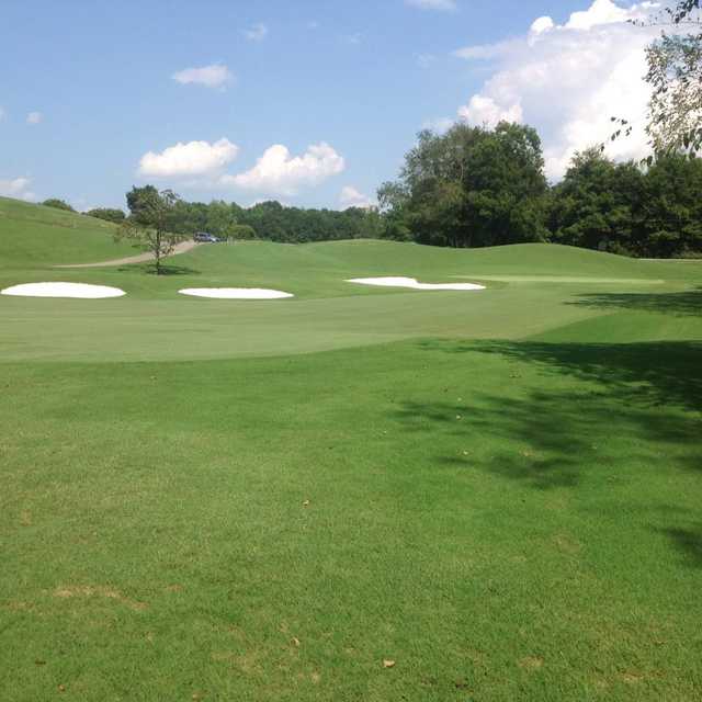 A view of the 1st green from Walker Golf Course At Clemson University