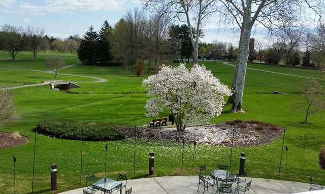 A spring day view from the clubhouse at Lebanon Country Club