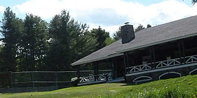 A view of the clubhouse at Megunticook Golf Club