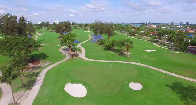 View of the 14th green at Normandy Shores Golf Course